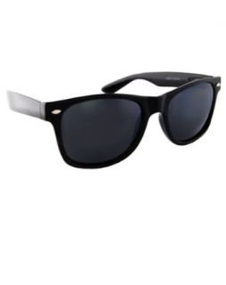 Polarized Vintage Wayfarer Retro Sunglasses Unisex W109po (black   black lens, uv400) Clothing