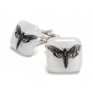 flutter glass cufflinks by georgina griffiths