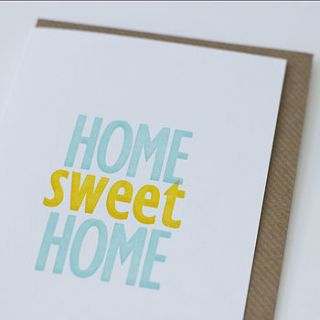 new home letterpress card by prickle press