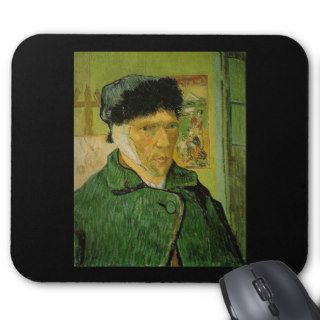 Vincent Van Gogh Self Portrait Bandaged Ear Mouse Pads