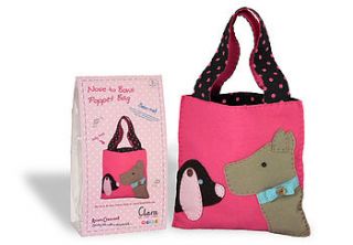 nose to bows poppet bag felt sewing kit by clara