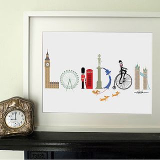 'london' typography print by 2d scrumptious