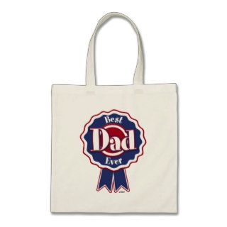 Best Dad Ever ribbon Canvas Bag