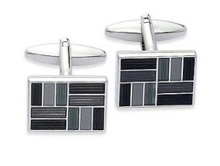stylish black & grey cufflinks by simply special gifts