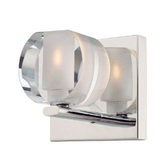 Alico Lighting BV301 90 15 Vanity, Chrome Finish with Clear And Inside Frost Glass Shades   Vanity Lighting Fixtures  