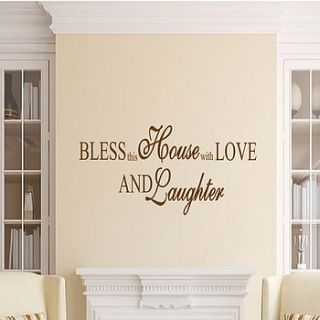 bless this house wall quote sticker from uk by wall decals uk by gem designs