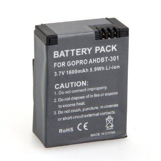 AHDBT 301 1600mAh Rechargeable Li ion Battery For Gopro HD Hero 3 Camera  Digital Camera Batteries  Camera & Photo