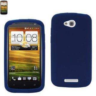 Reiko SLC10 HTCONEVXNV Sleek and Slim Silicone Designer Protective Case for HTC ONE VX   1 Pack   Retail Packaging   Navy Cell Phones & Accessories