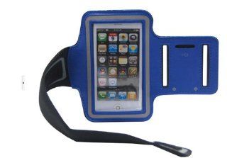 New Arrival Adjustable Soft Running Biking Workout Sports Armband Case Bag Arm Band Cover Wrist Case for New Apple Iphone 5 5g 5th Blue