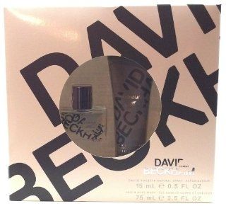 David Beckham Homme Eau De Toilette Natural Spray Cologne .5 Oz. With Hair and Body Wash Gel 2.5 Oz. (1 Set)  Fragrance Sets  Beauty