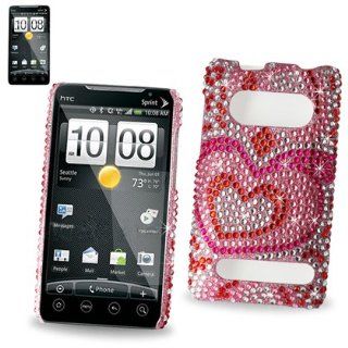 Reiko DPC HTCEVO4G 04 Fashionable Bling Diamond Durable Hard Protective Case for HTC EVO 4G Sprint   1 Pack   Retail Packaging   Multi Cell Phones & Accessories