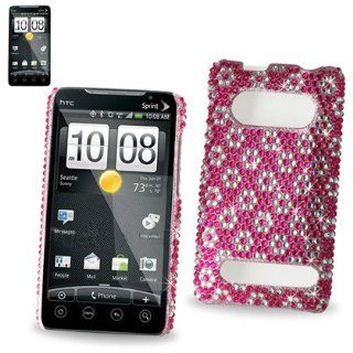 Reiko DPC HTCEVO4G 06 Fashionable Bling Diamond Durable Hard Protective Case for HTC EVO 4G Sprint   1 Pack   Retail Packaging   Pink Cell Phones & Accessories