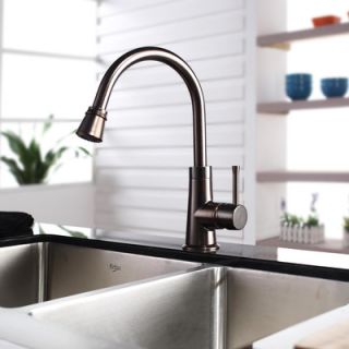 Kraus 35.875 x 20.75 Farmhouse Double Bowl Kitchen Sink with Faucet