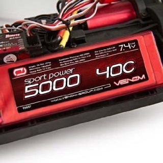 Venom Sport Power 40C 2S 5000mAh 7.4 LiPO Battery ROAR Approved with UNI Plug Toys & Games