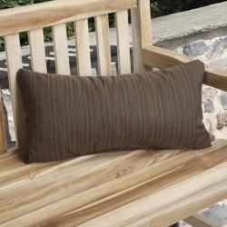 Charisma Indoor/ Outdoor Textured Brown Pillow made with Sunbrella Outdoor Cushions & Pillows
