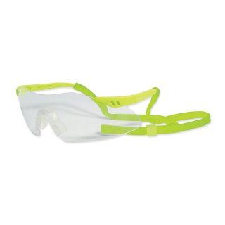 ProWorks EW H304IO High Vis Safety Eyewear with Retainer Cord Indoor/Outdoor Lens and Green Frame Conforms to ANSI Z87 1 pair