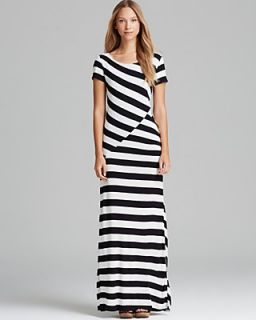 DKNYC Short Sleeve Stripe Maxi Dress's