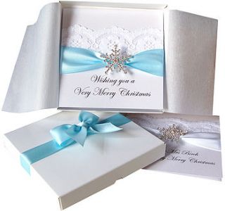 luxury personalised christmas card snowflake by made with love designs ltd