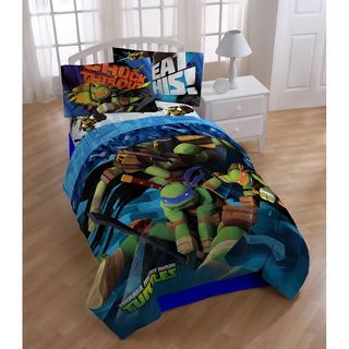 Teenage Mutant Ninja Turtles 'Heroes' 5 piece Twin Comforter Set with Pillow Buddy Kids' Bed in a Bags