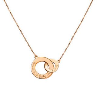 mother's gold plated intertwined necklace by merci maman