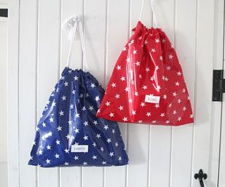 star personalised drawstring kit bag by lucy lilybet