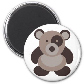 Brown Panda Bear Refrigerator Magnet