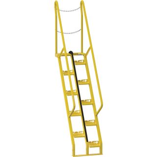 Vestil Alternating-Tread Stairs — 10 Steps, 56° Step Angle, Model# ATS-6-56  Tread Stairs