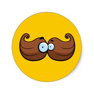 Cartoon Mustache Sticker