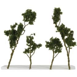 Miniature Medium green Plastic and Wire Foliage Trees (Pack of 24) Floral Crafts