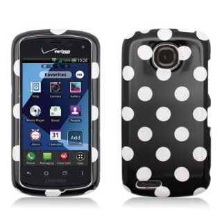 Aimo PNR910PCPD301 Cute Polka Dot Hard Snap On Protective Case for Pantech Marauder ADR910   Retail Packaging   Black/White Cell Phones & Accessories