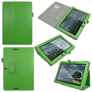 VSTN Asus Memo Pad Smart ME301T Multi Stand PU Leather Cover Case with Hand Strap&Card Holder (For Asus Memo Pad Smart ME301T 10'' tablet, Green) Computers & Accessories