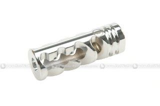 Madbull DNTC 308 Flash Hider (Chrome Silver, 14mm CCW)  Airsoft Tools  Sports & Outdoors