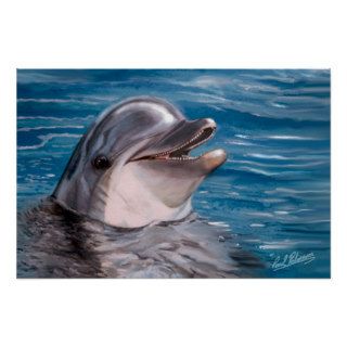DOLPHIN HEAD POSTER