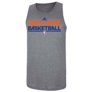 New York Knicks Slim Fit Pre Game Clima Fabric Tank by Adidas (Medium)  Sports Fan T Shirts  Sports & Outdoors