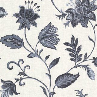 Beacon House 302 66821 Heritage Jacobean Flower Wallpaper, Blue    