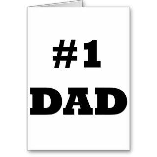 Happy Father's Day   Number 1 Dad   #1 Dad Card