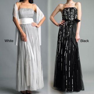 Issue New York Women's 'New York' Sash Waist Evening Dress ISSUE Evening & Formal Dresses