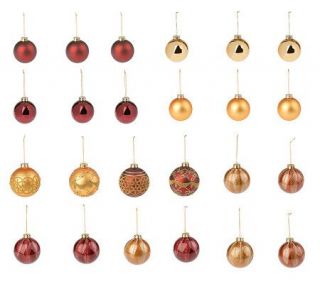 Set of 24 Handmade Christmas Ball Ornaments by David Shindler —