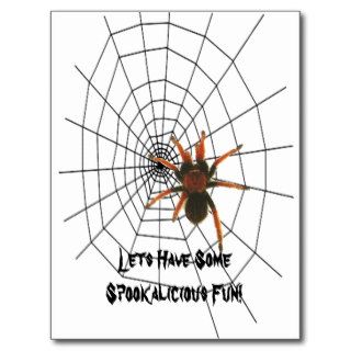 big scary spider post card