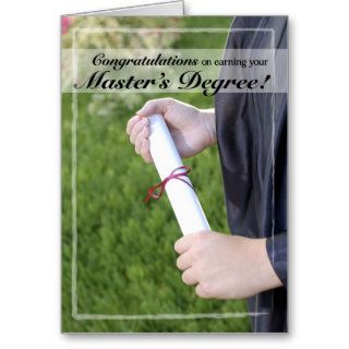 Master's Degree Graduation Congratulations Cards