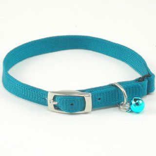 Hamilton Safety Cat Collar with Bell, Teal, 3/8" Wide x 14" Long  Pet Collars 