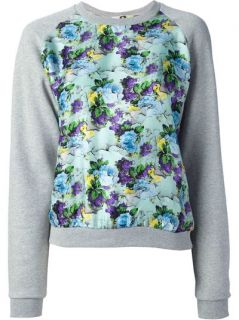 Msgm Floral Raglan Sweatshirt