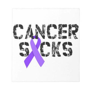 Cancer Sucks   Hodgkin's Lymphoma Cancer Ribbon Notepad