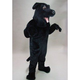 Black Lab Mascot Costume Clothing