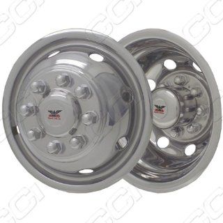 WHEEL COVER WHEEL SIMULATORS; STAINLESS STEEL; SET OF 4; 8 LUGS; 8 HAND HOLES; 16 INCH; HARDWARE INCLUDED; NO LUG NUT REMOVAL REQUIRED Automotive