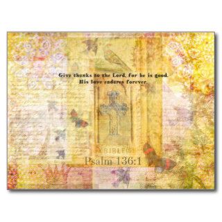 Psalm 1361 Give thanks to the Lord Postcards