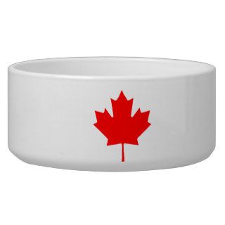Editable Background Color, Canada Flag Souvenir Pet Food Bowls