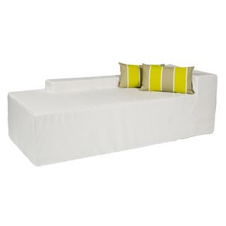 White Indoor/Outdoor Foam Chaise Other Patio Furniture