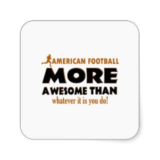 Football awesome designs square sticker