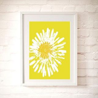 yellow dandelion flower fine art print by indira albert